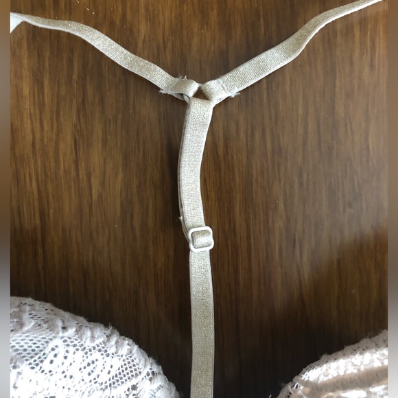 Aerie Eyelash Lace Racerback Bralettes, Slate and Mauve - Picture 6 of 9